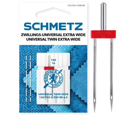 Schmetz 1 stuk Universal tweeling naald 6.0-100/16