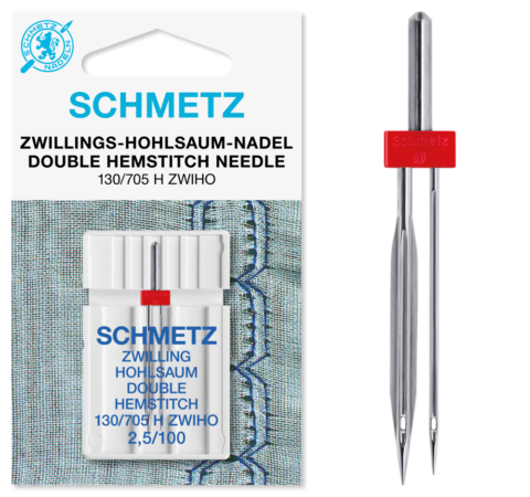 Schmetz 1 stuk Ajour tweeling naald 2.5-100/16