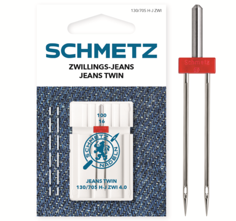 Schmetz 1 stuk Jeans tweeling naald 4.0-100/16