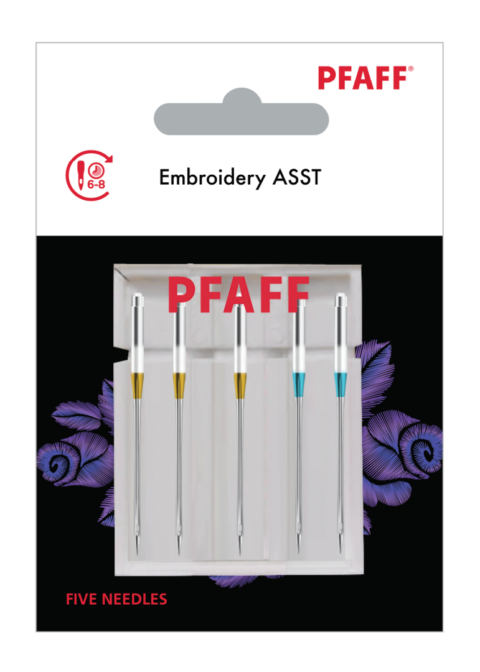 Pfaff 5 stuks Borduurnaald assorti 80/12-90/14