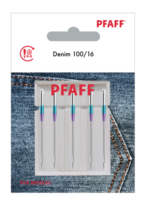 Pfaff 5 stuks Denim naald 100/16